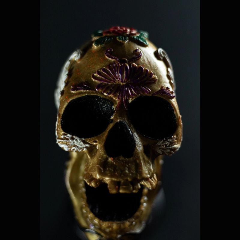 💀 Indian Skull – Caveira Decorativa Exclusiva no Pedestal